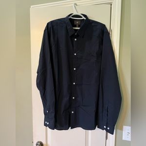 Navy slim fit men’s button down